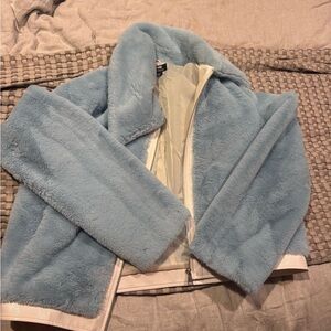 Maeve Light Blue Teddy Jacket